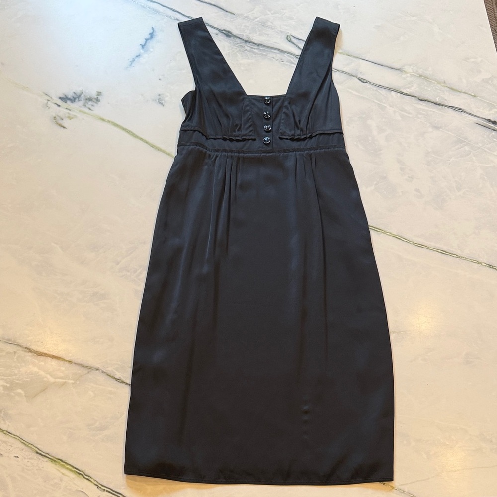 Burberry Black Satin Mini Dress